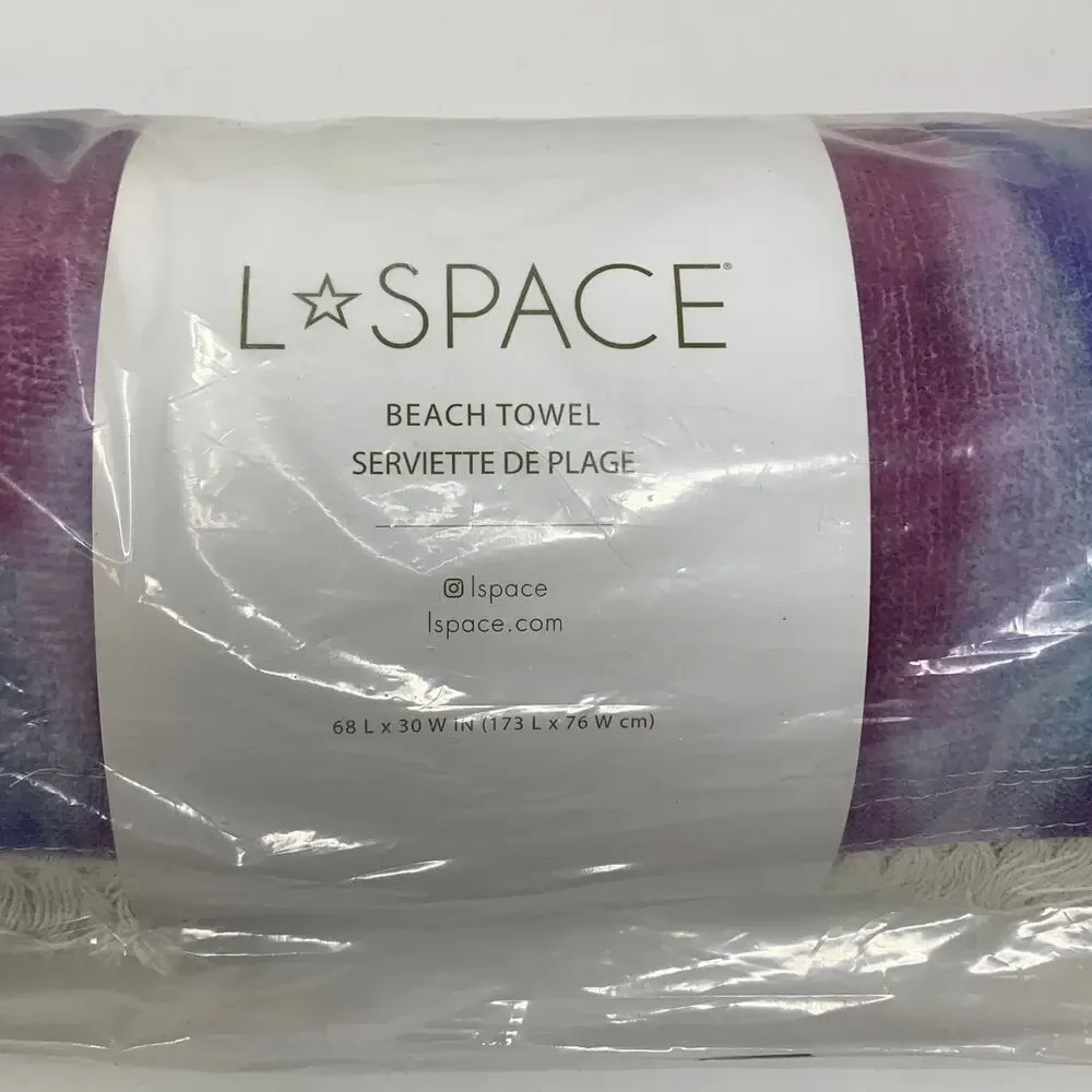 L*Space Beach Towel 68 X 30 Large Tie Dye NEW
